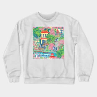 Blue panther garden Crewneck Sweatshirt